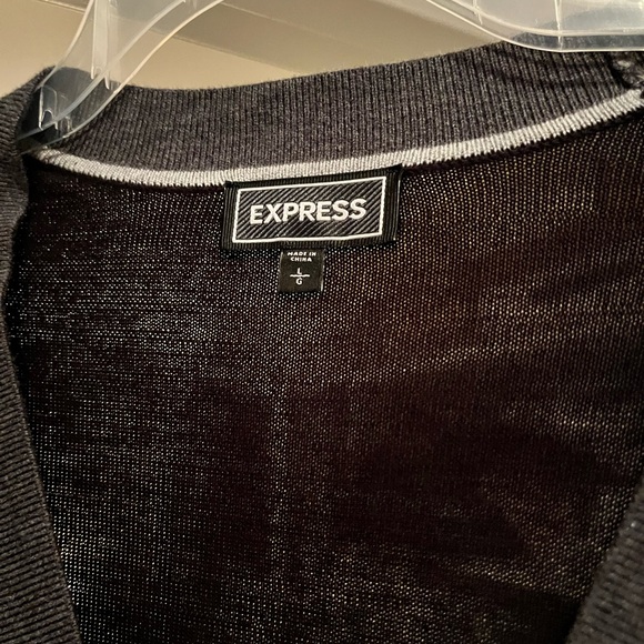 Express Men - Black Cardigan (Large) - Picture 2 of 3